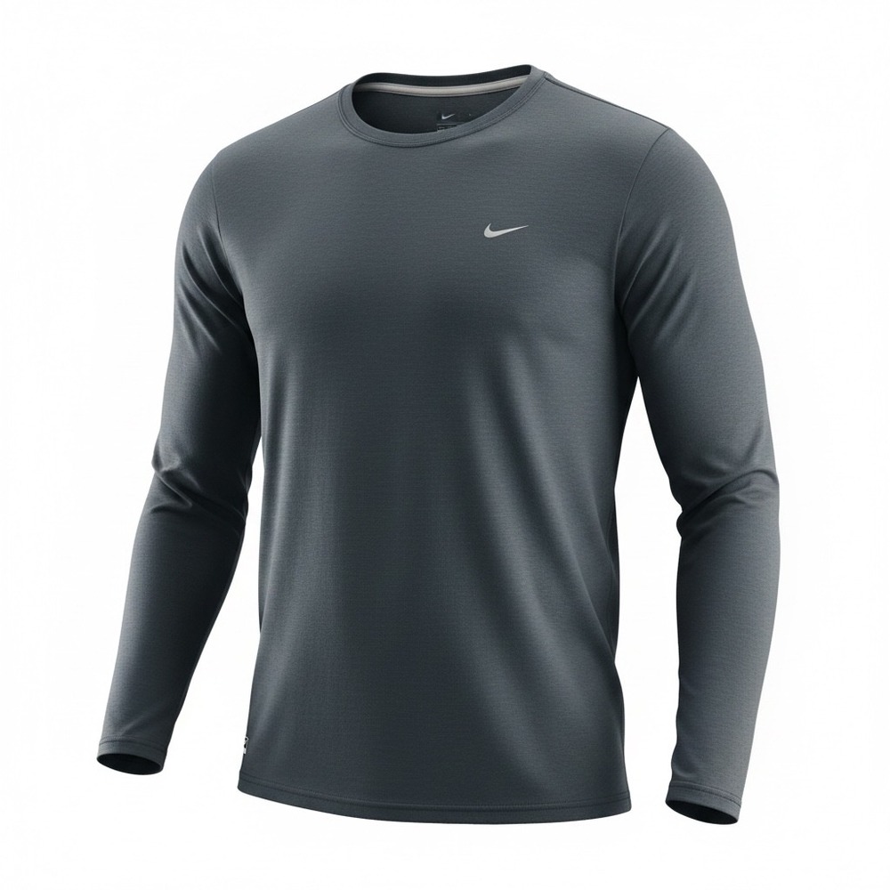 Nike Men's Large Black Long Sleeve Dri-FIT Performance‎ Athletic Shirt
